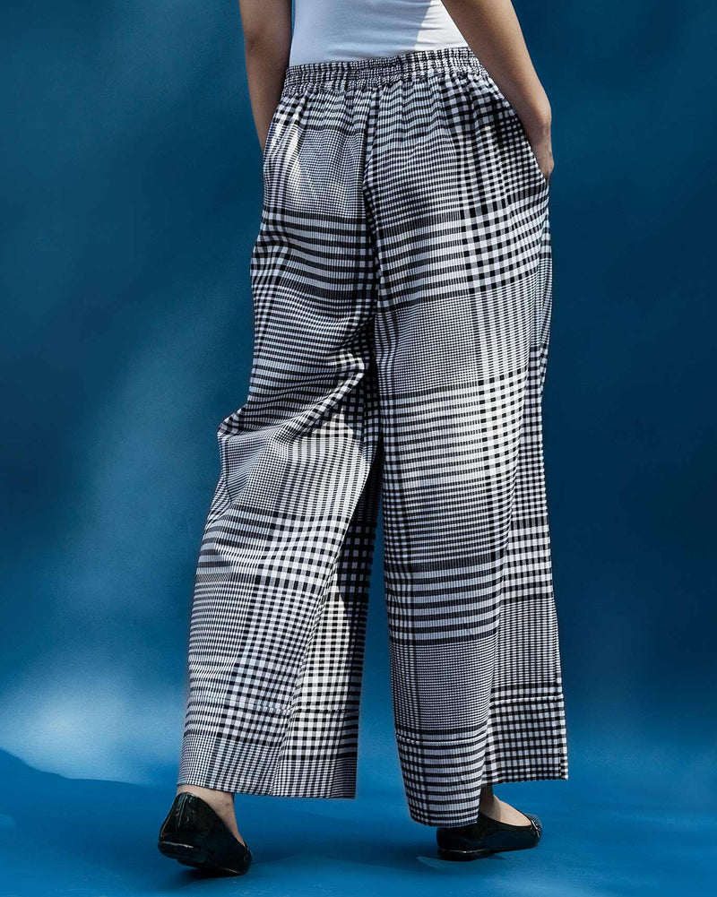 Wide Leg Culotte - White & Black