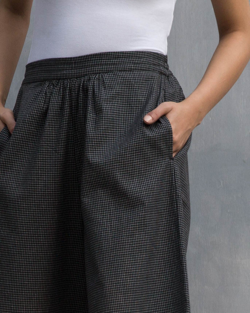 Wide Leg Culotte- Black & White