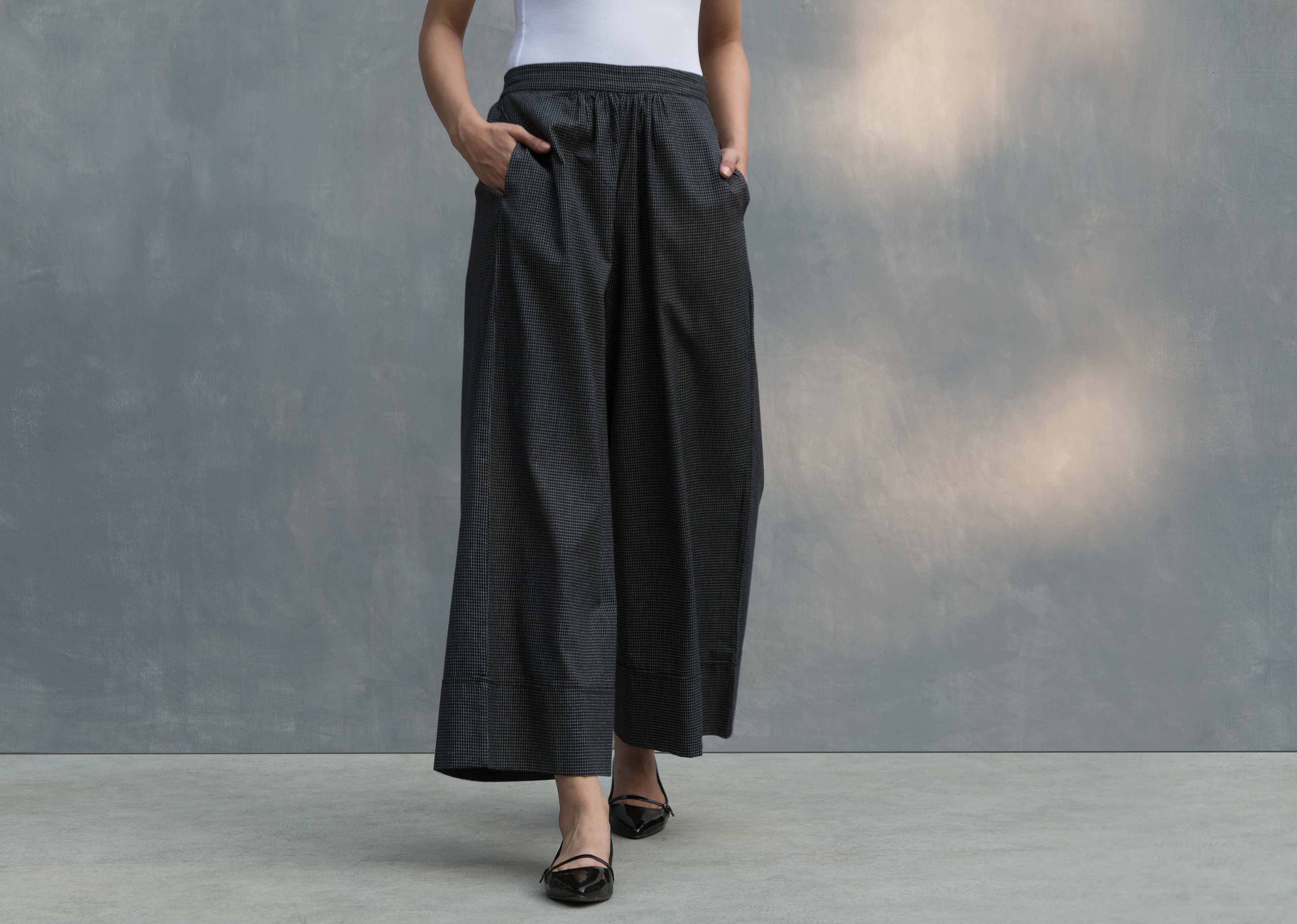Wide Leg Culotte- Black & White