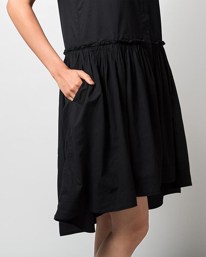 Sora Drop-Waist Dress - Black