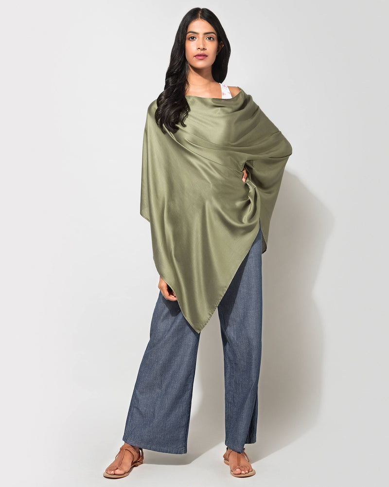 Waterfall Poncho - Olivine