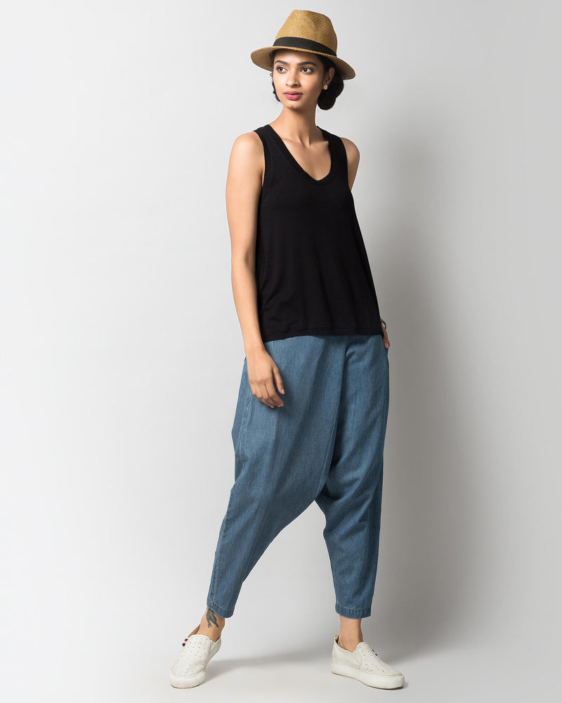 Ukiyo Racerback Tank - Black