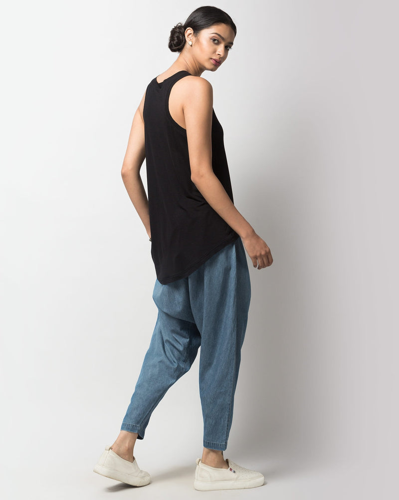 Ukiyo Racerback Tank - Black