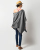 Waterfall Poncho - Charcoal