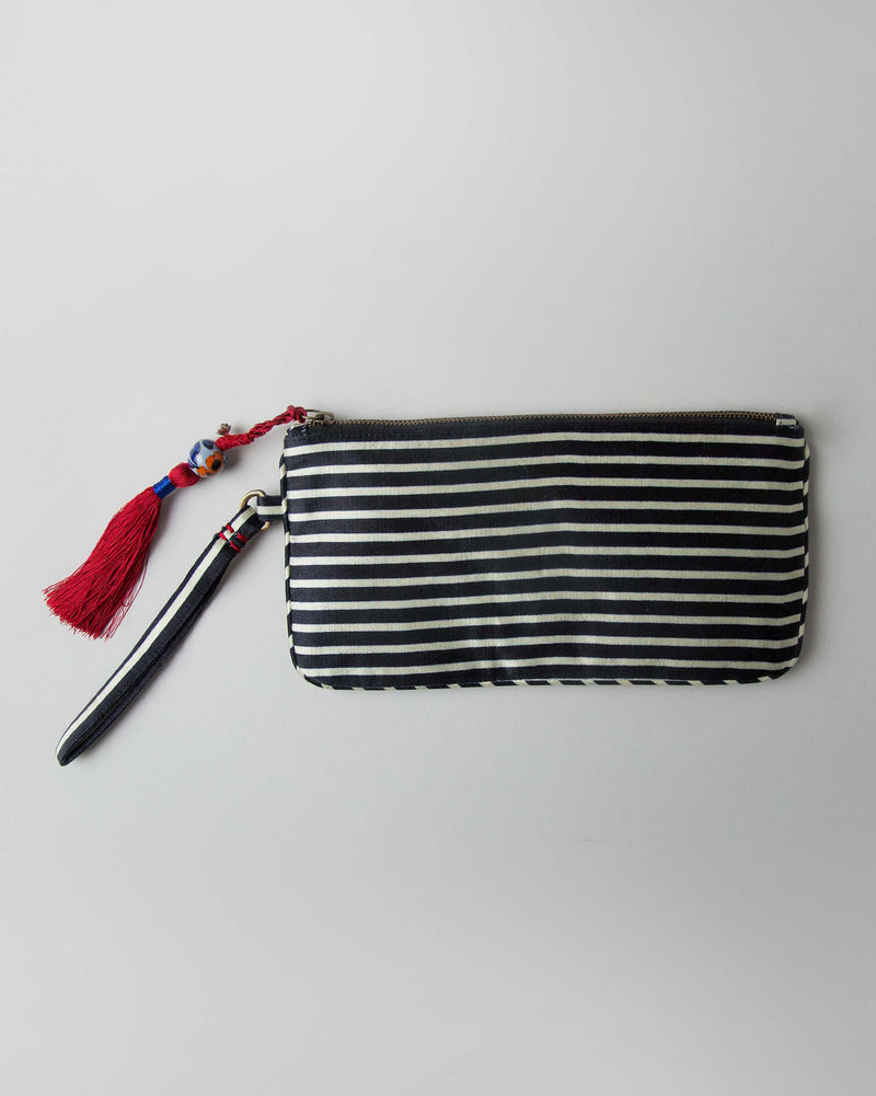 Stripes Pouch - Black & Ivory