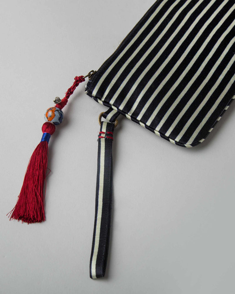 Stripes Pouch - Black & Ivory