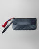 Stripes Pouch - Black & Aqua