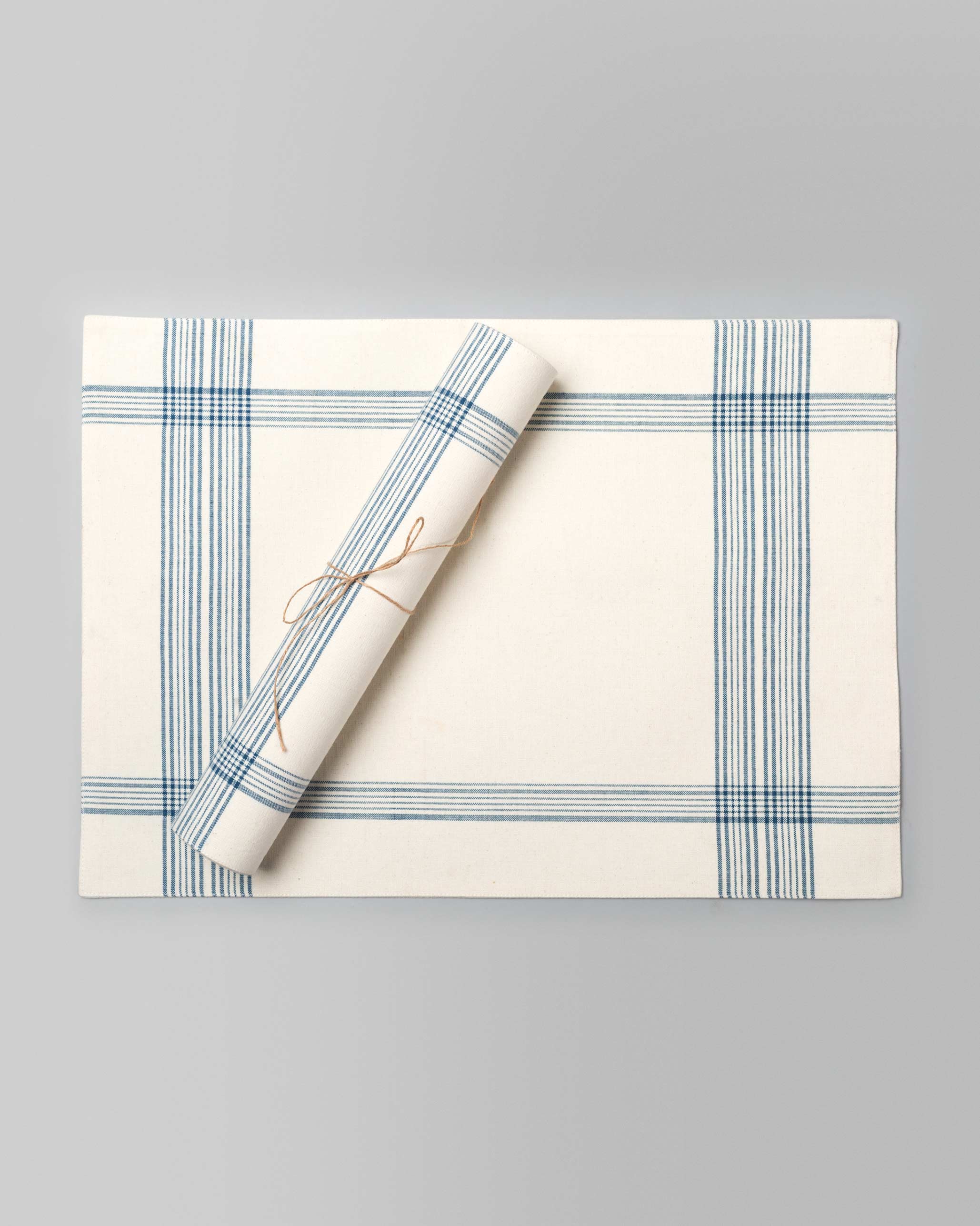 Riku Placemat (Set of 2) - Ivory & Blue