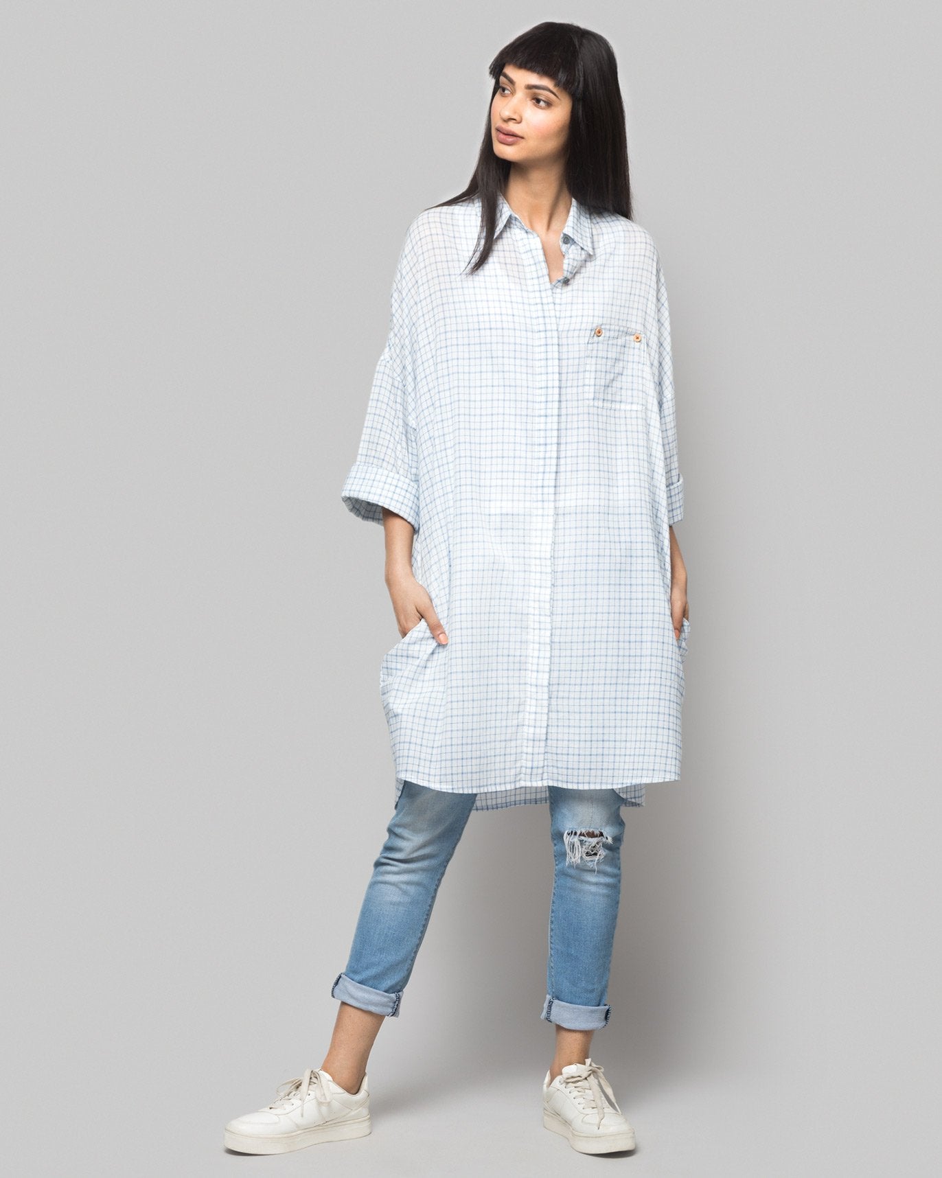 Umi Check Shirtdress