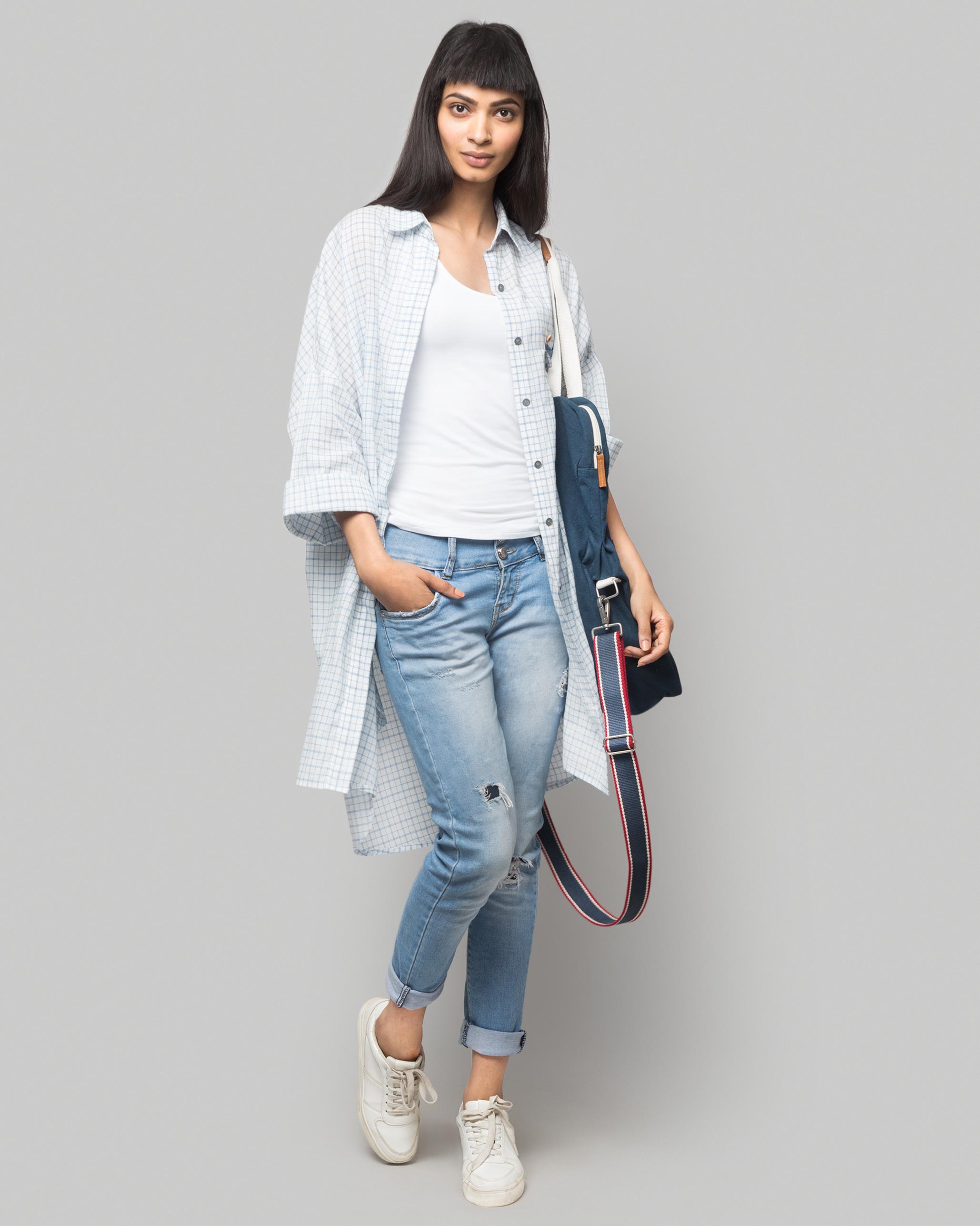 Umi Check Shirtdress