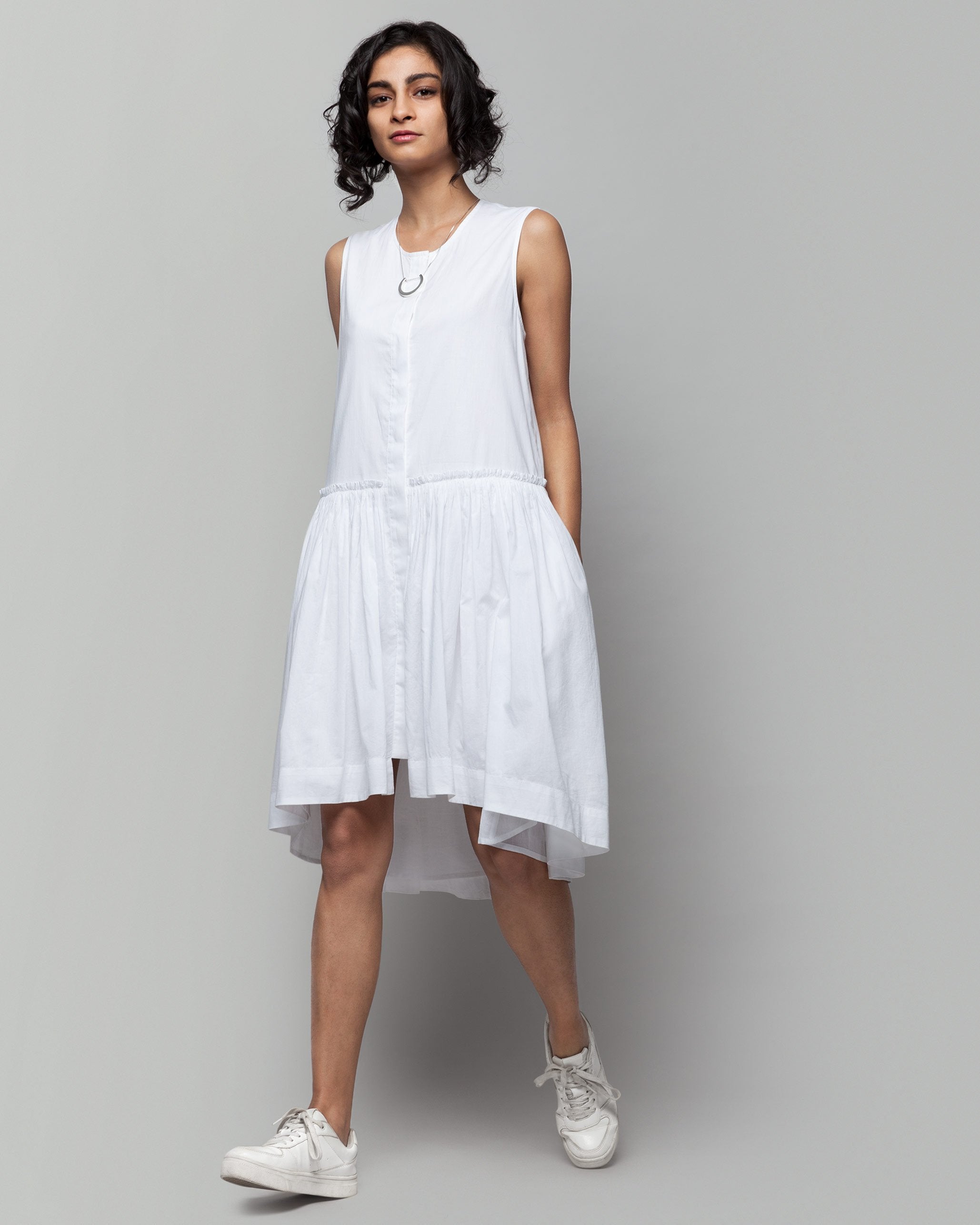 Sora Drop-waist Plain Dress