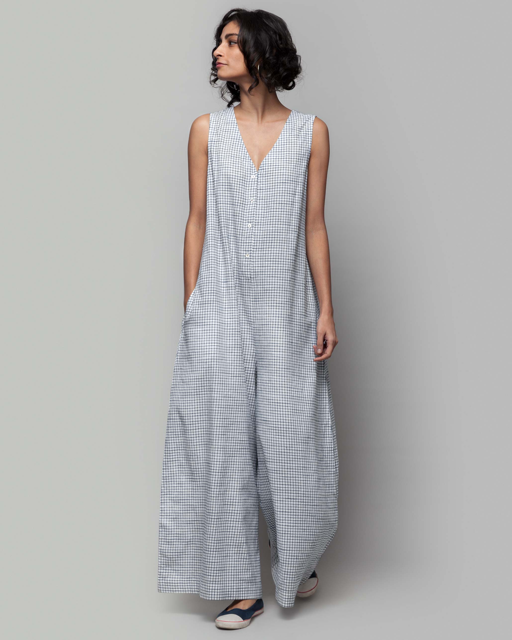 Terado Check Jumpsuit