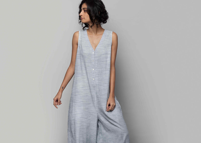 Terado Check Jumpsuit