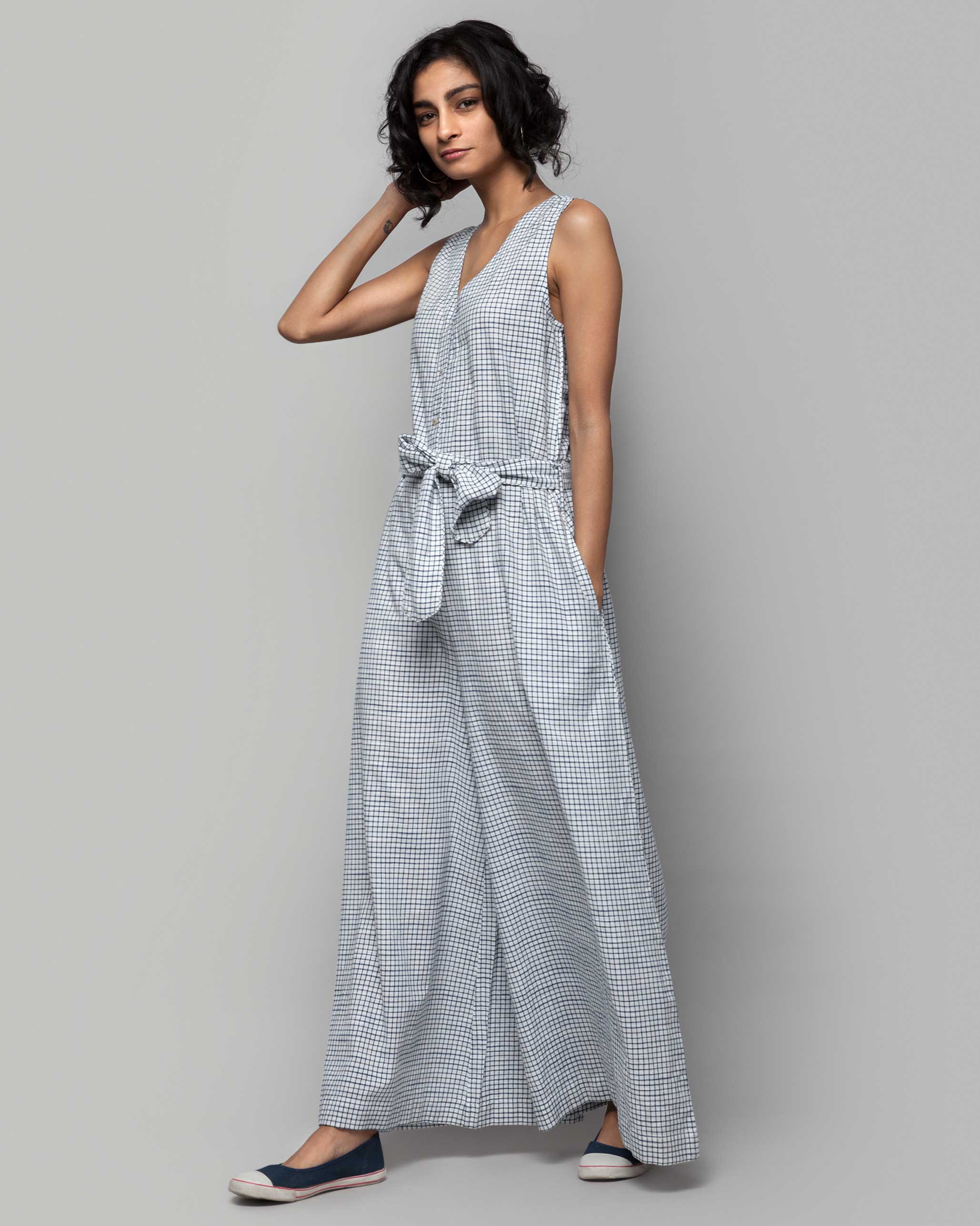 Terado Check Jumpsuit