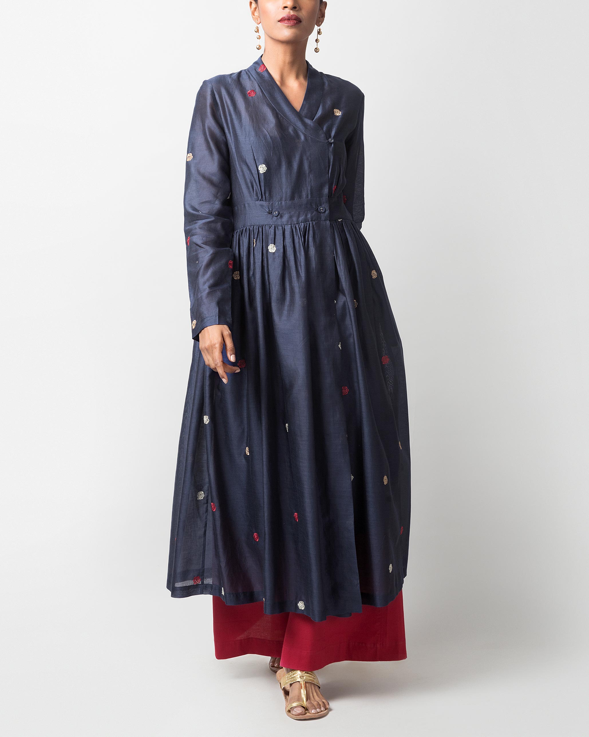 Wrap Kurta - Blue