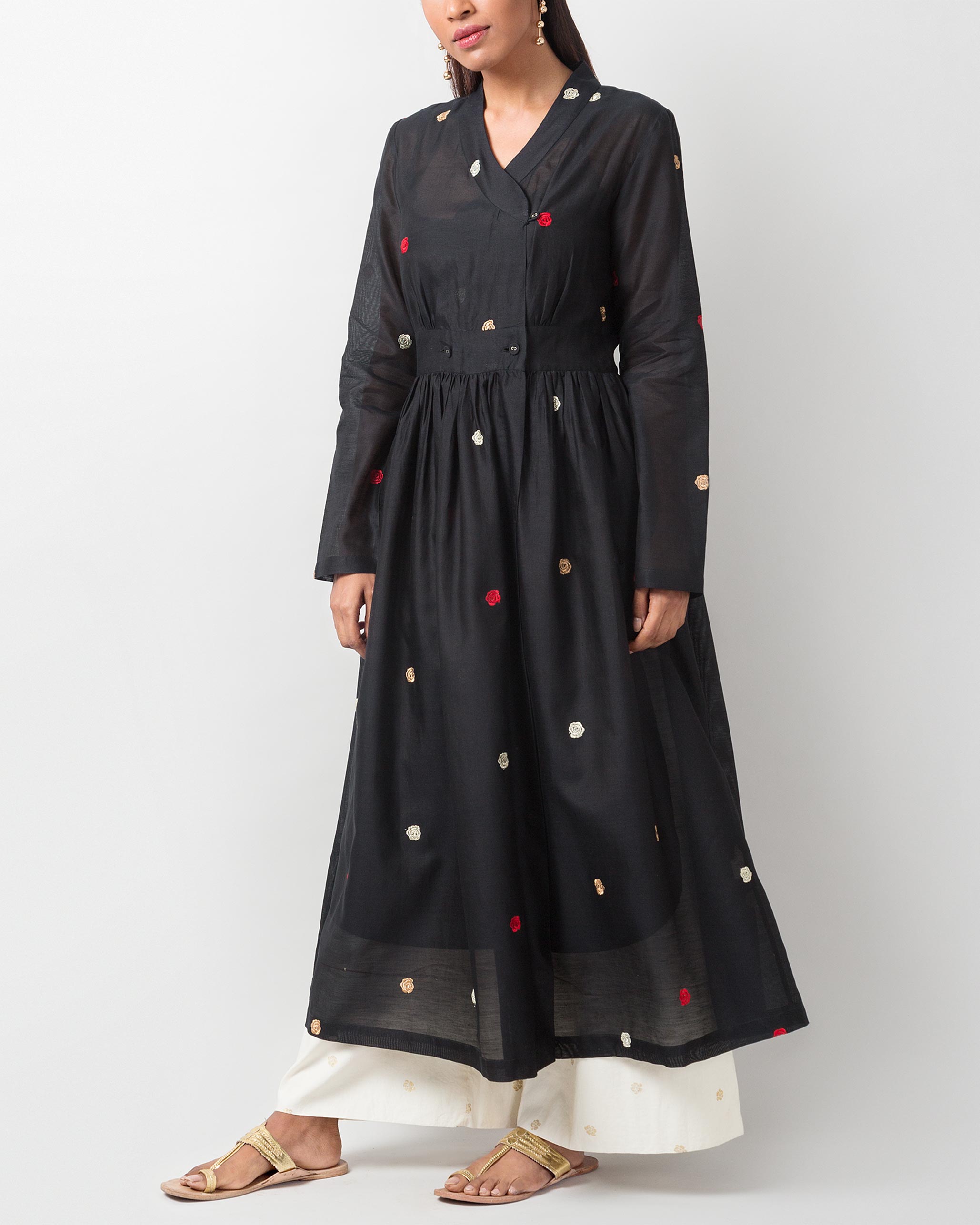 Wrap Kurta - Black
