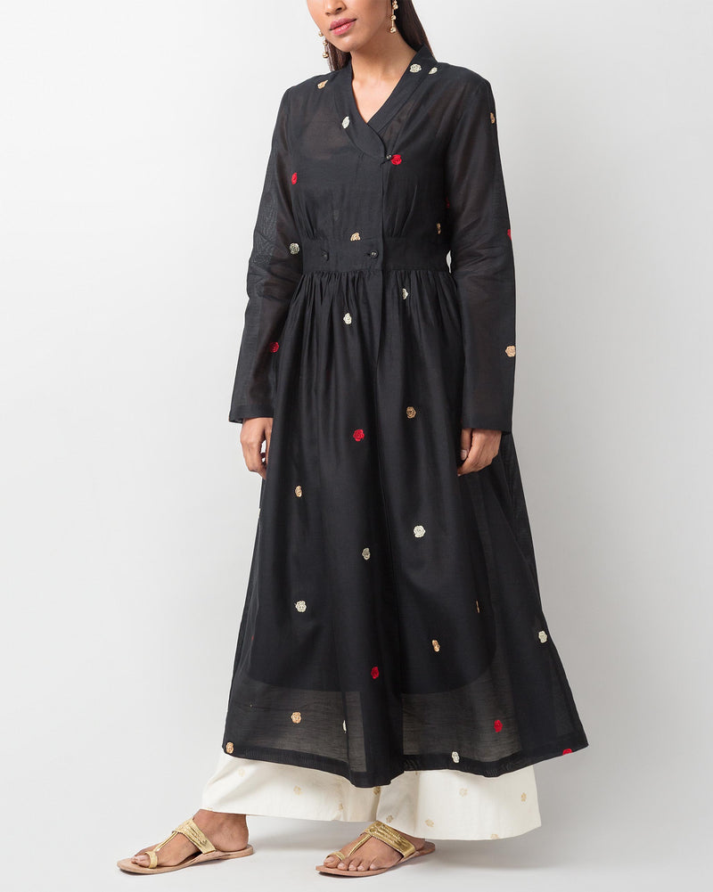 Wrap Kurta - Black