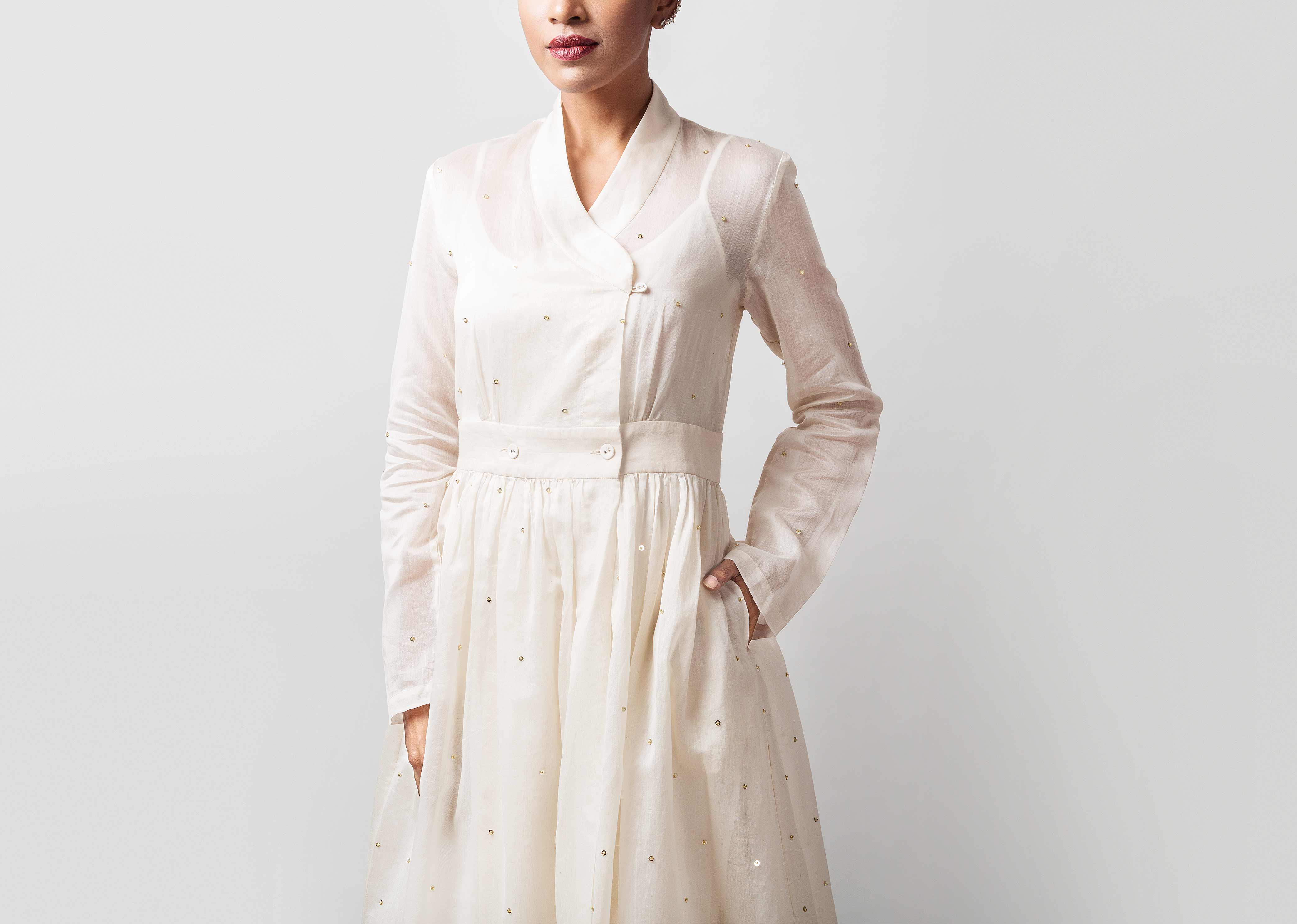 Wrap Kurta - Ivory