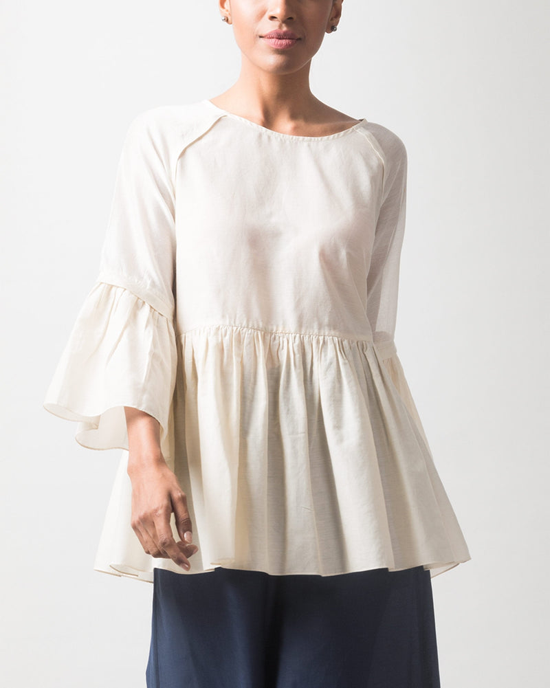 Ruffle Top - Ivory