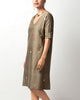 V-Neck Shift Dress - Olive