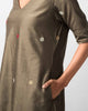 V-Neck Shift Dress - Olive