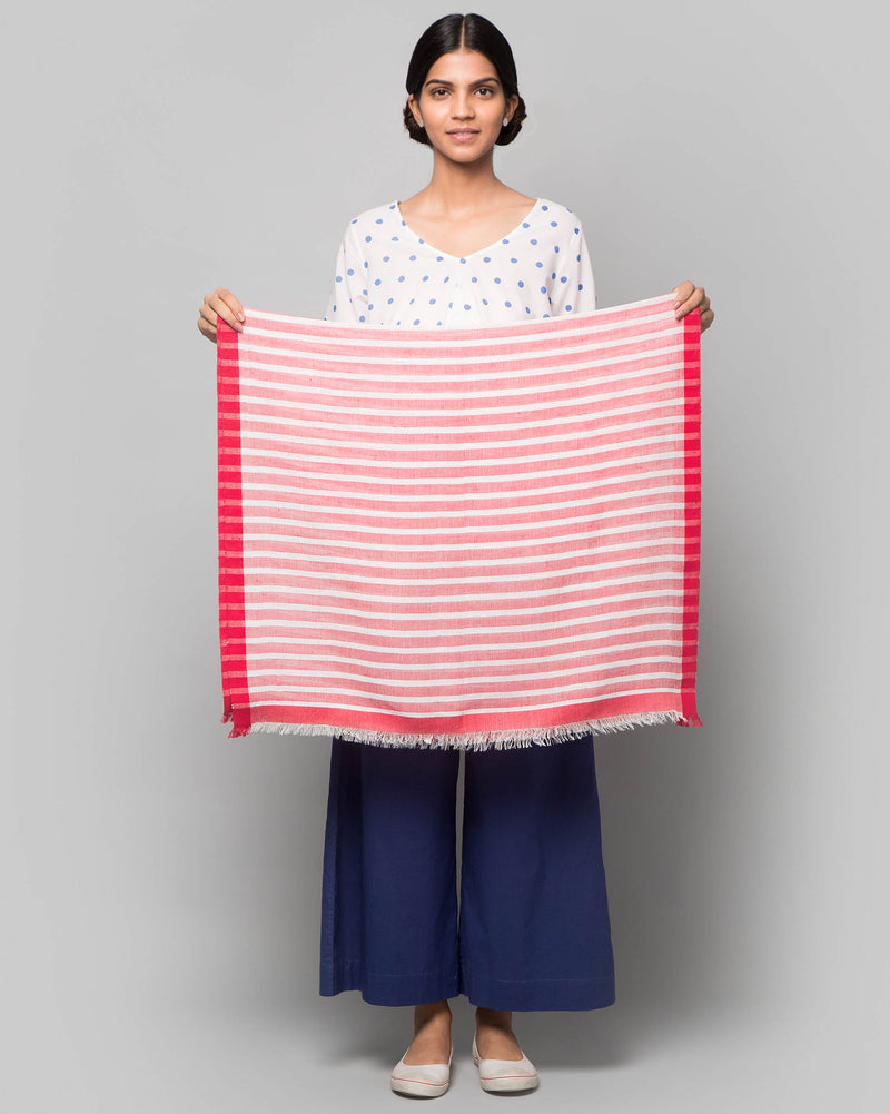 Set It Straight Scarf - Red & White
