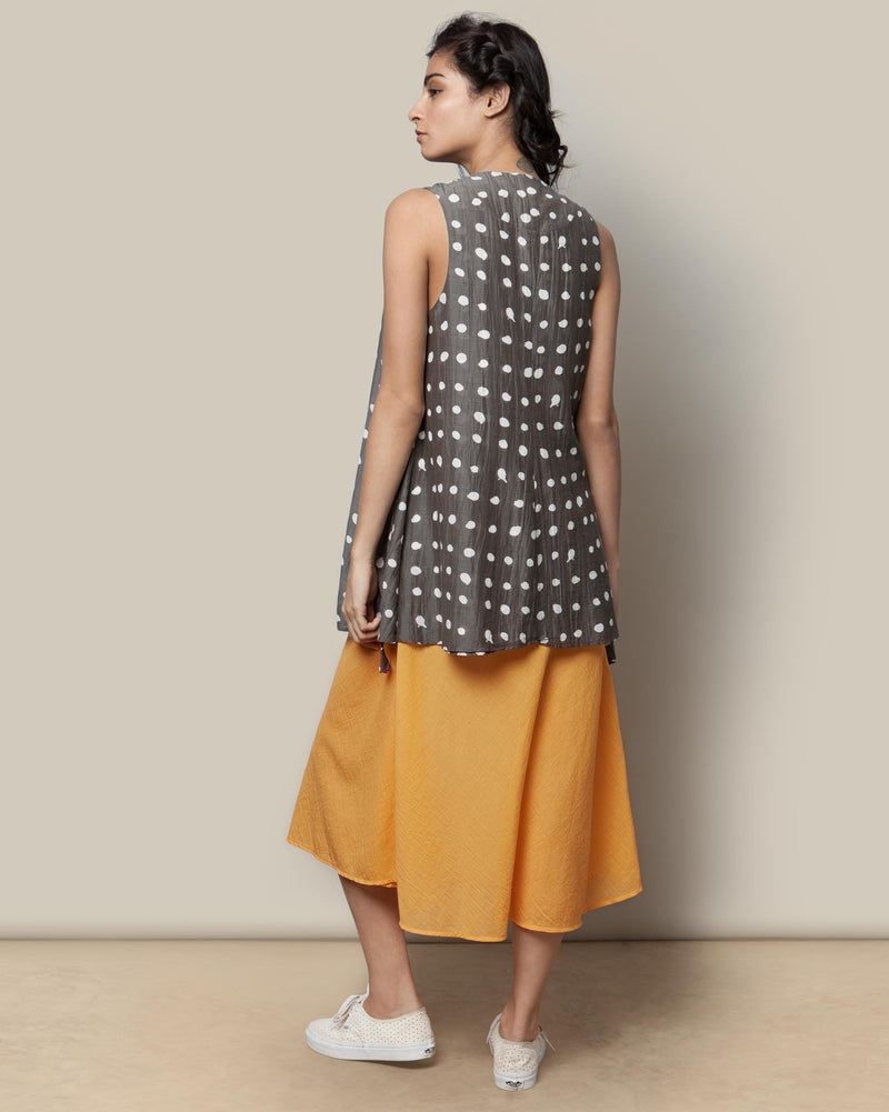 Wrap-front Top - Polka