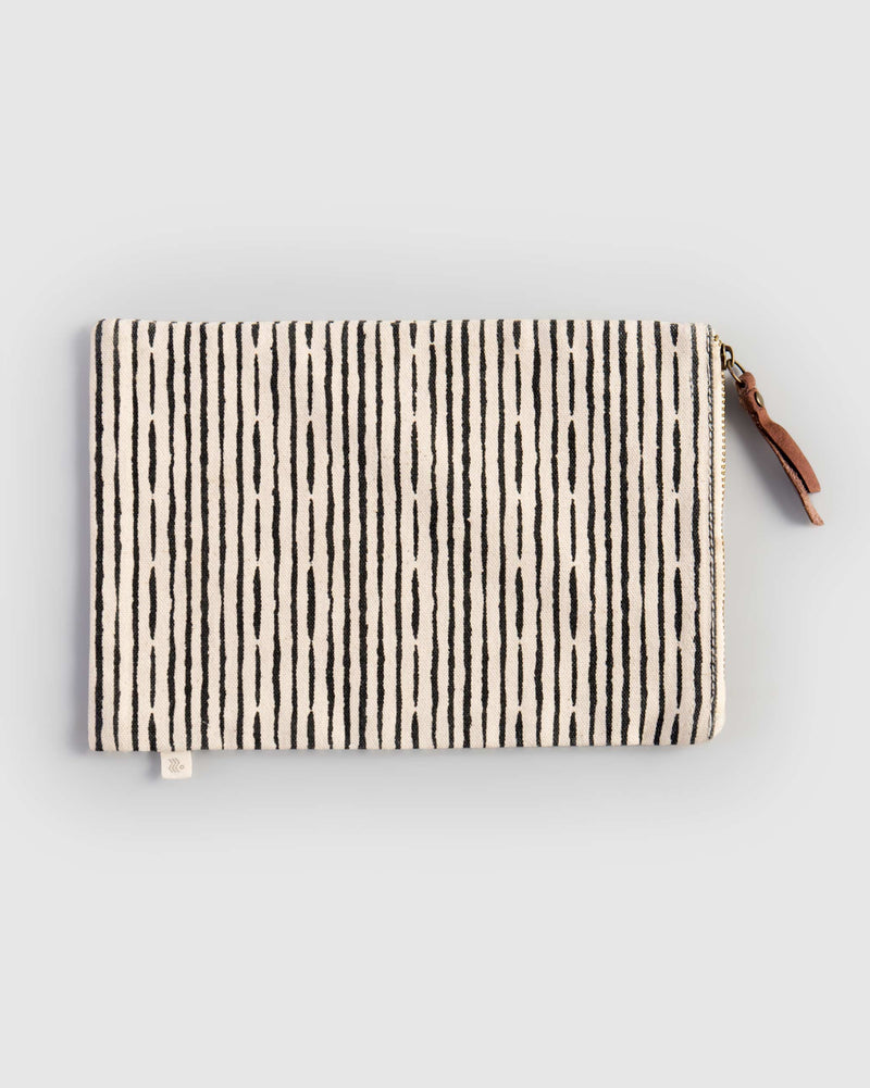 Tora Poche - Charcoal Stripe