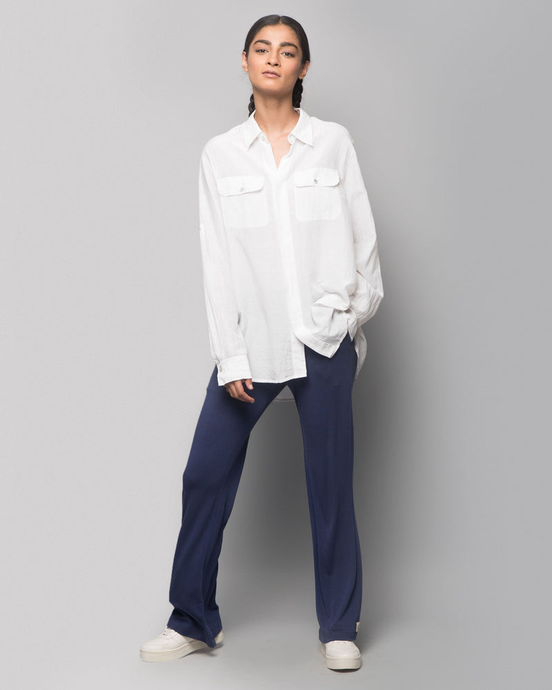 Ukiyo Cotton Silk Shirt - White