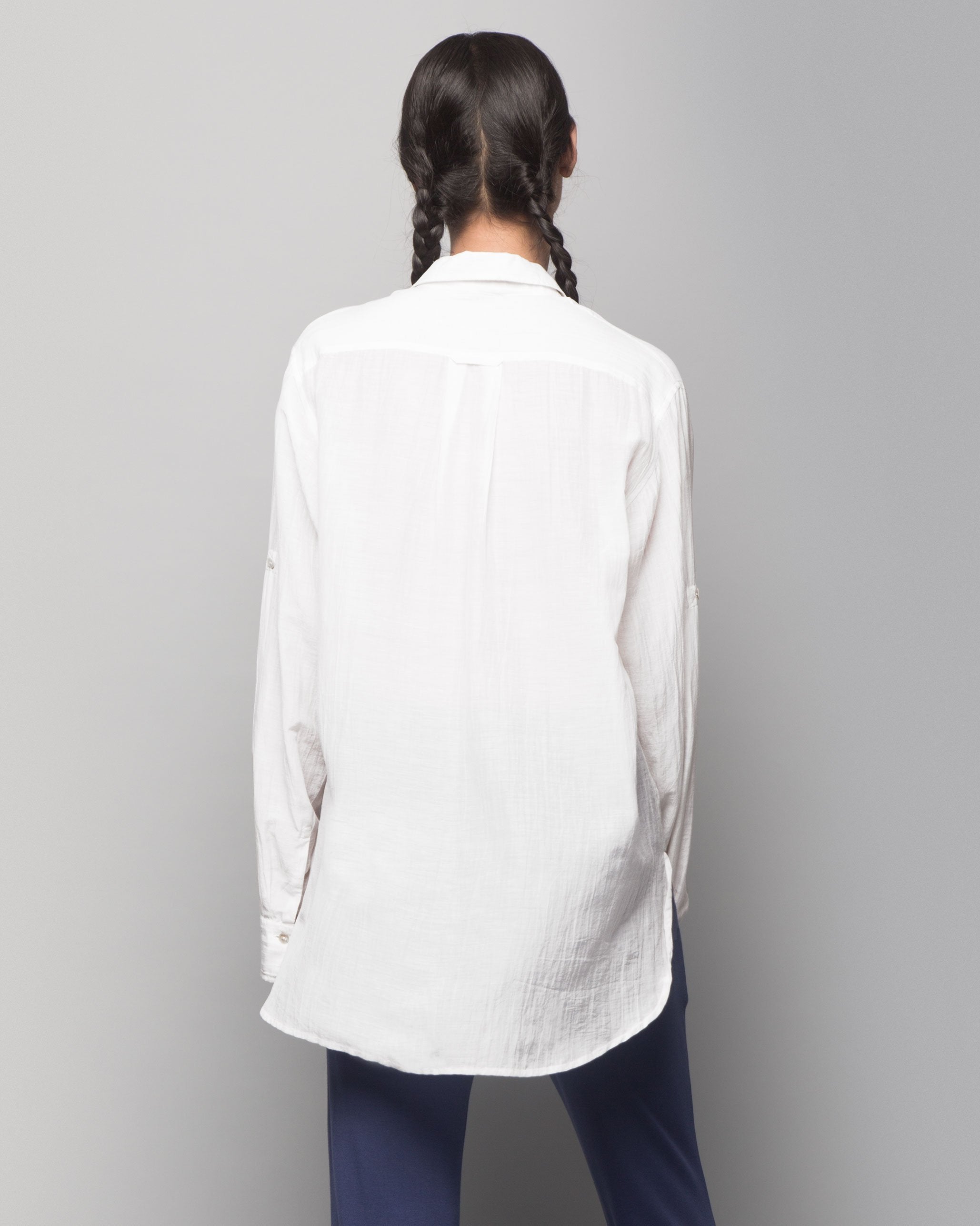 Ukiyo Cotton Silk Shirt - White