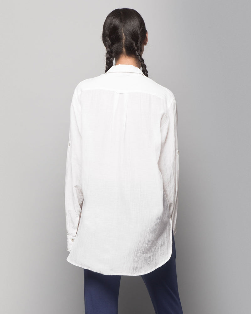 Ukiyo Cotton Silk Shirt - White