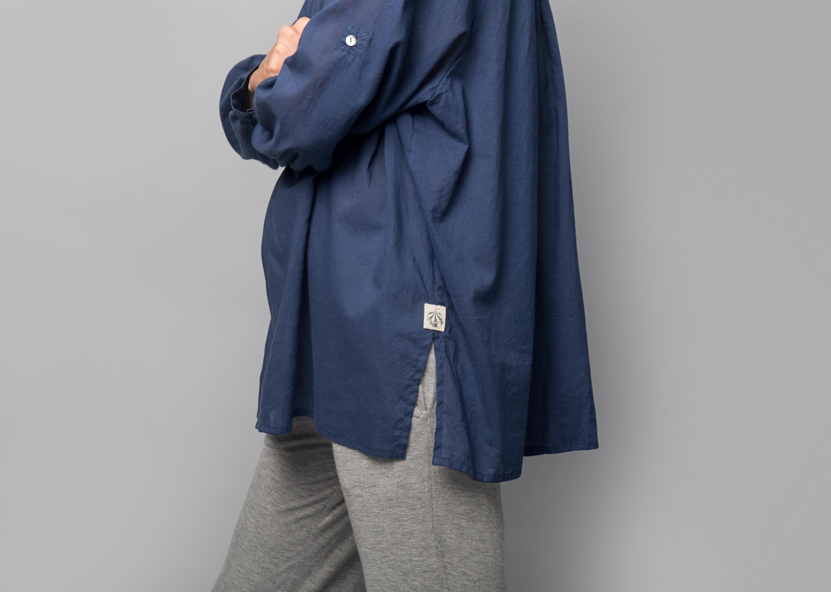 Ukiyo Peasant Top - Indigo