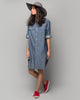 Shibui Chambray Shirt Dress - Indigo