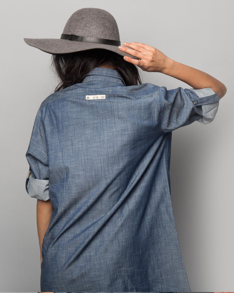 Shibui Chambray Shirt Dress - Indigo