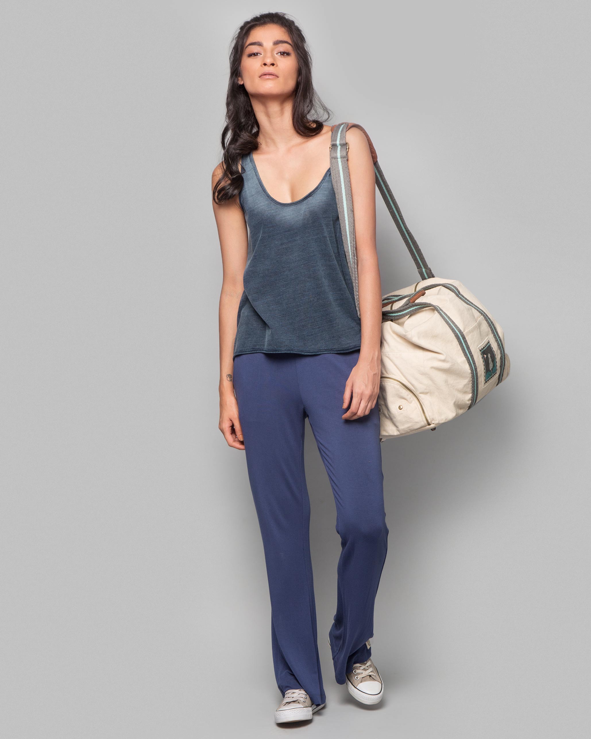 Ukiyo Racerback Tank - Indigo