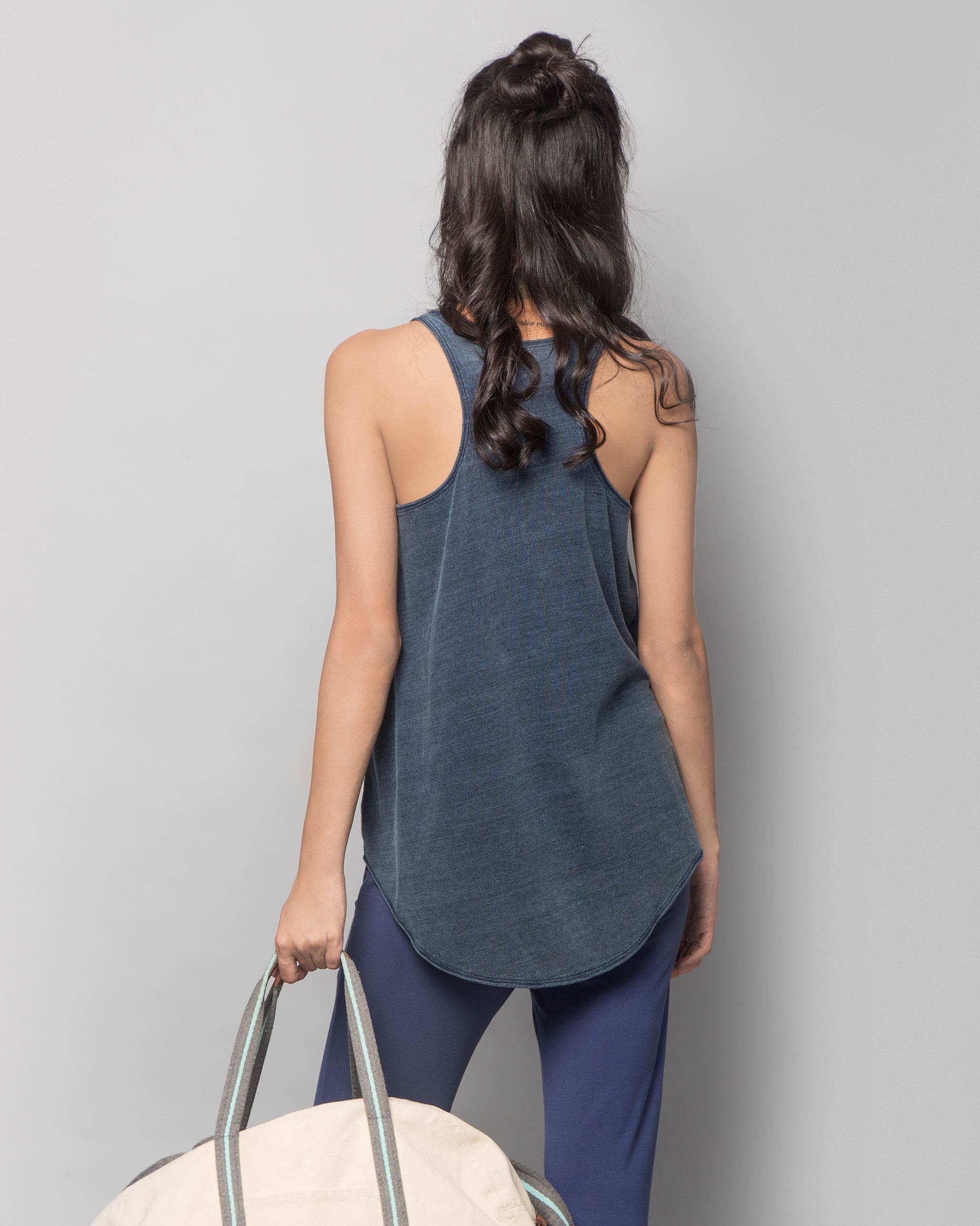 Ukiyo Racerback Tank - Indigo