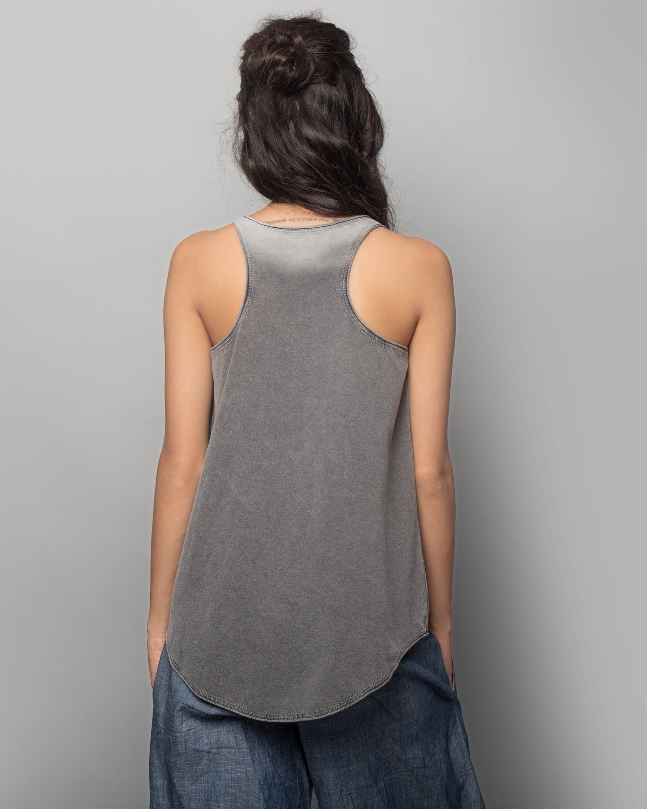 Ukiyo Racerback Tank - Grey