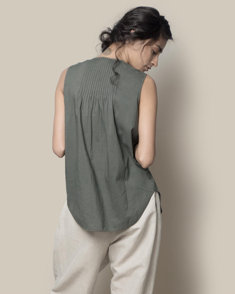 Sleeveless Top - Charcoal
