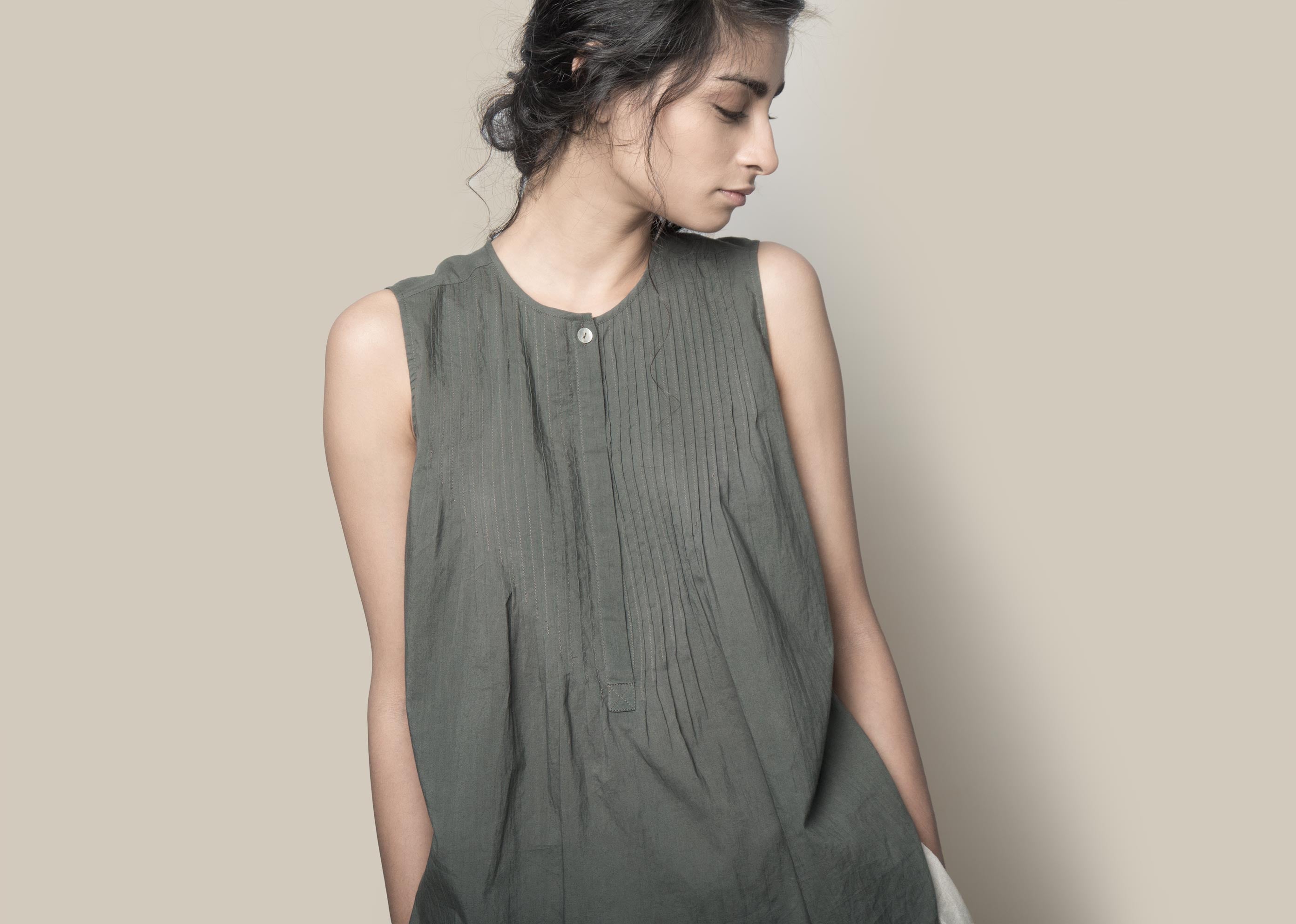 Sleeveless Top - Charcoal