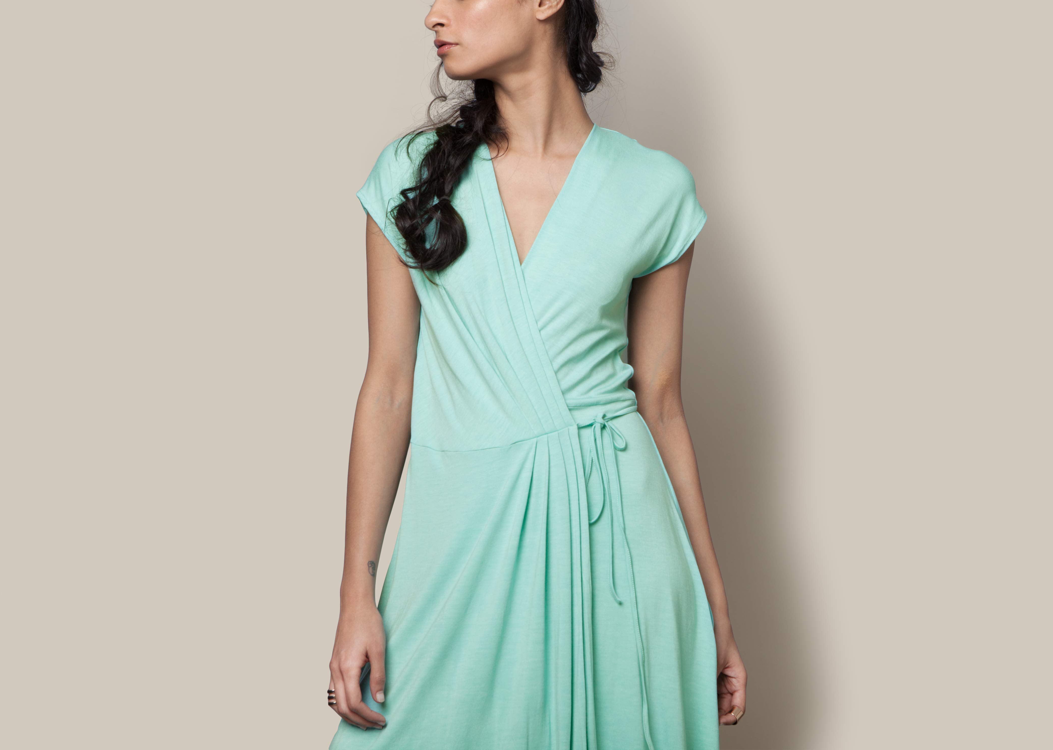 Wrap Dress - Aqua
