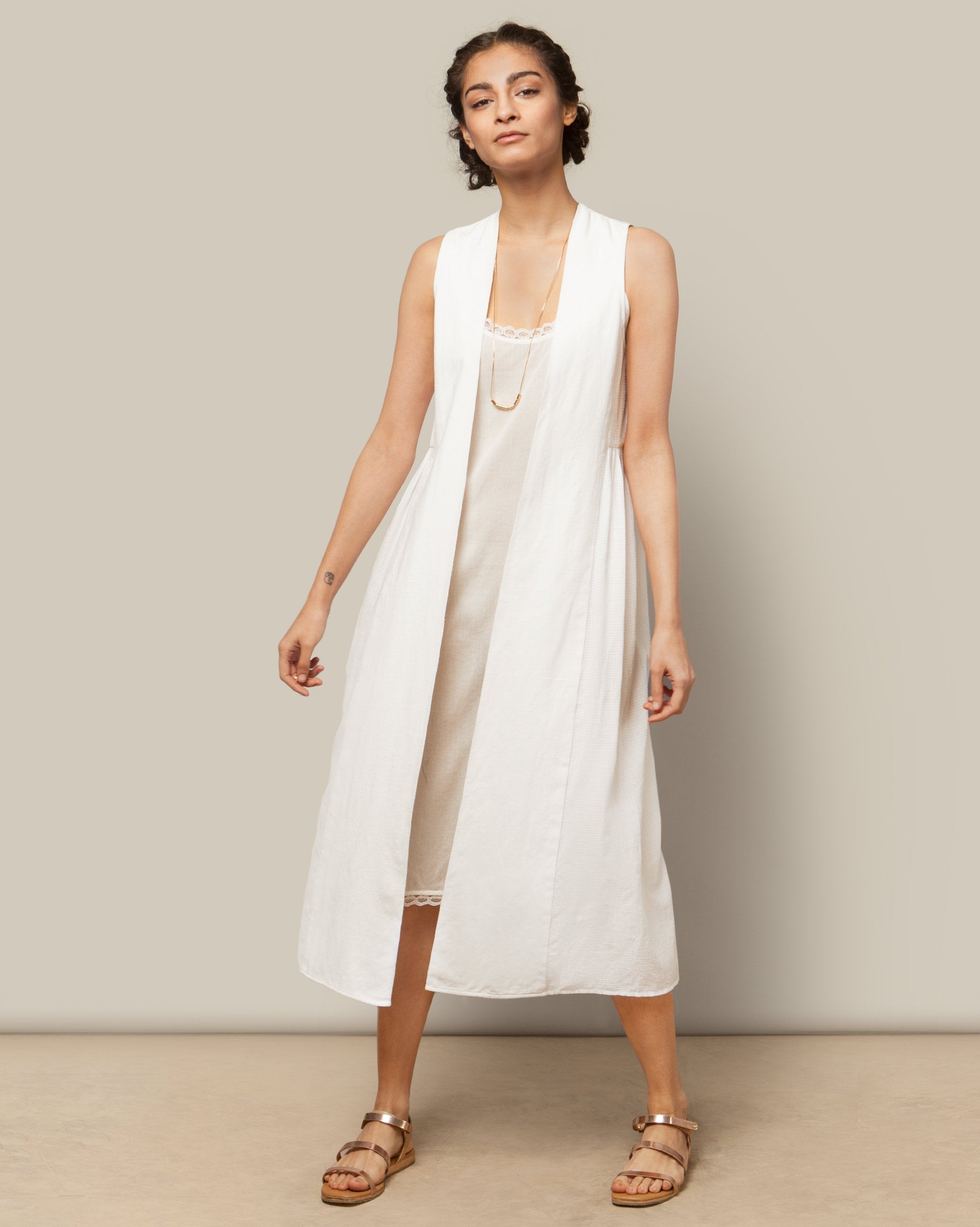 Sleeveless Overlay - Ivory