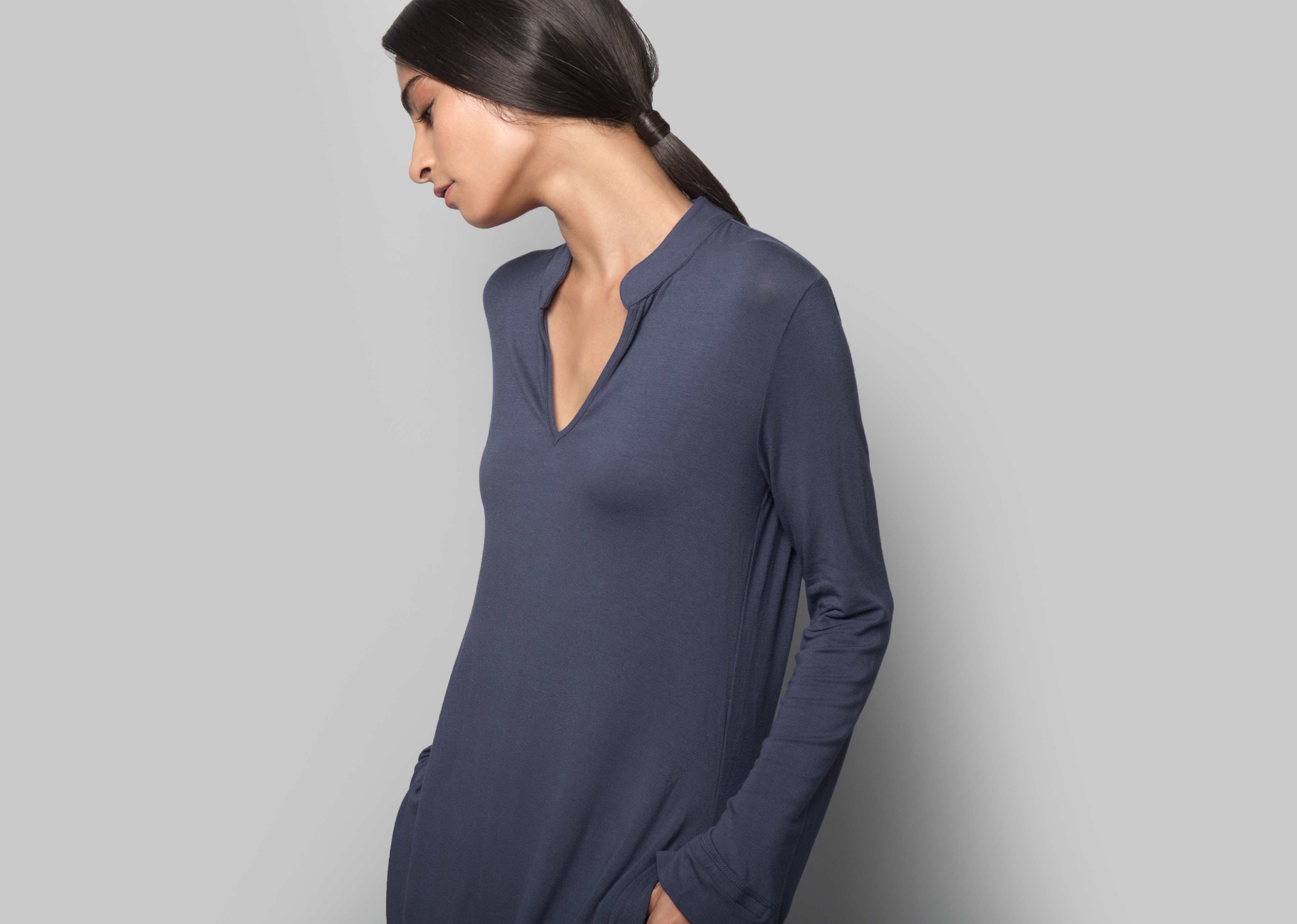 Shibui Long Kurta - Indigo