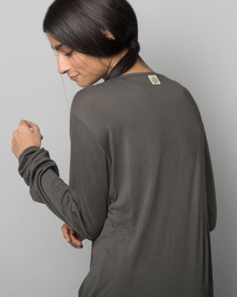 Ukiyo Crossover Top - Charcoal