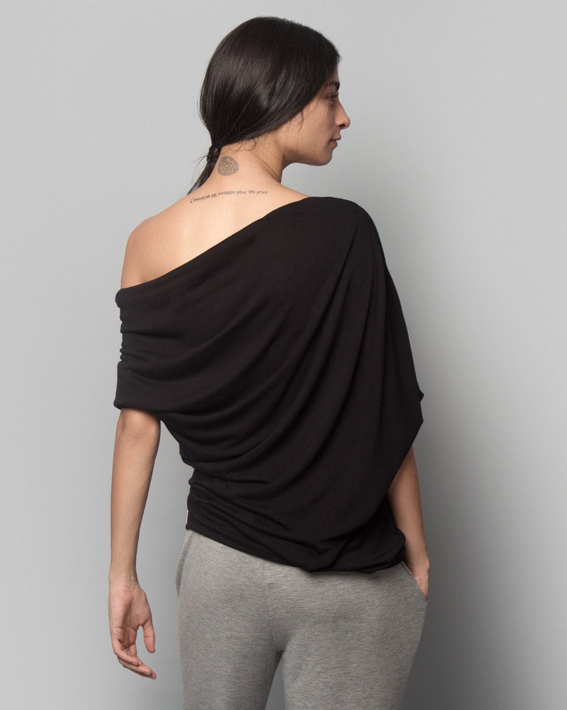 Ukiyo Off-Shoulder Top - Black