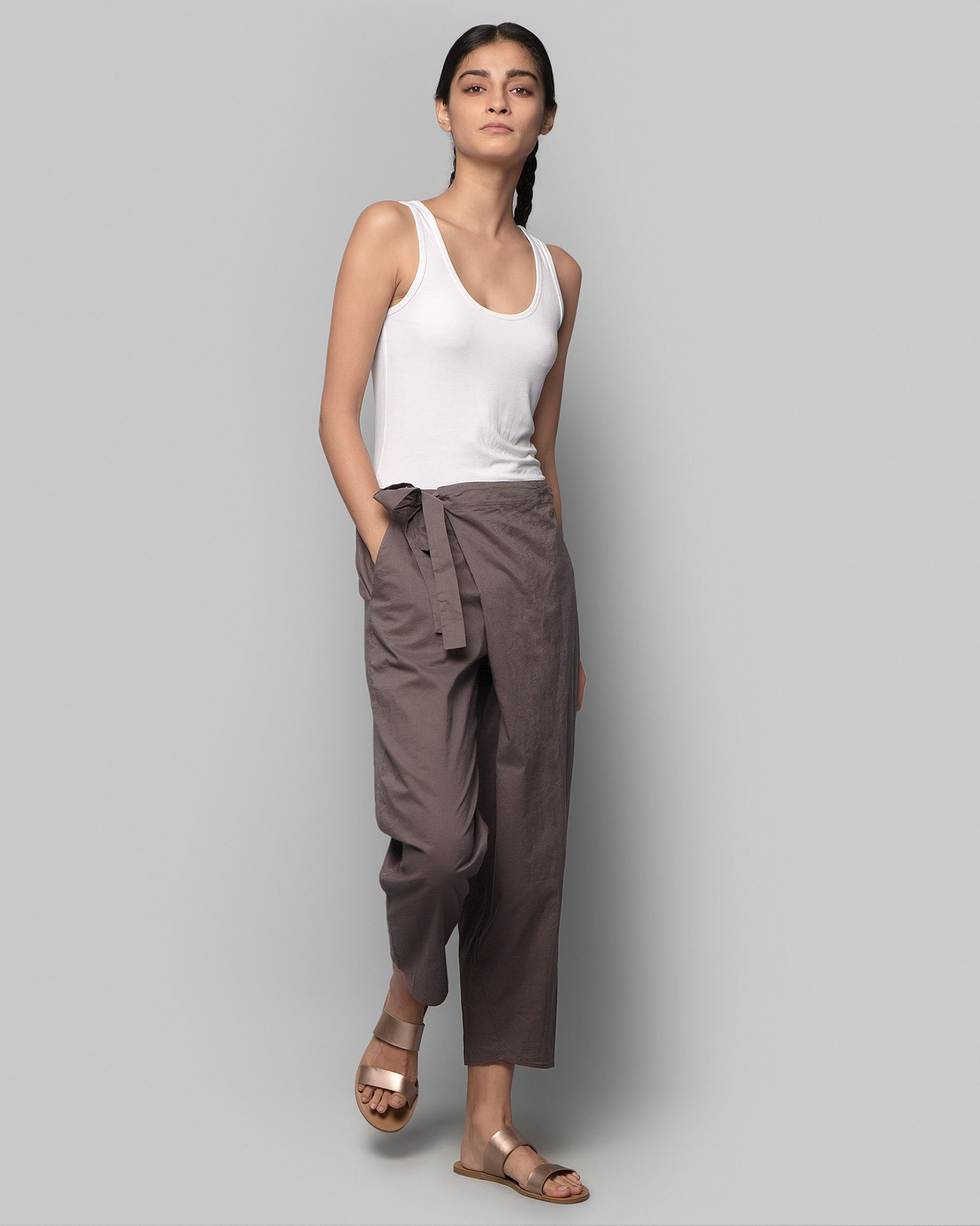 Wren Narrow-ankle Pants - Charcoal