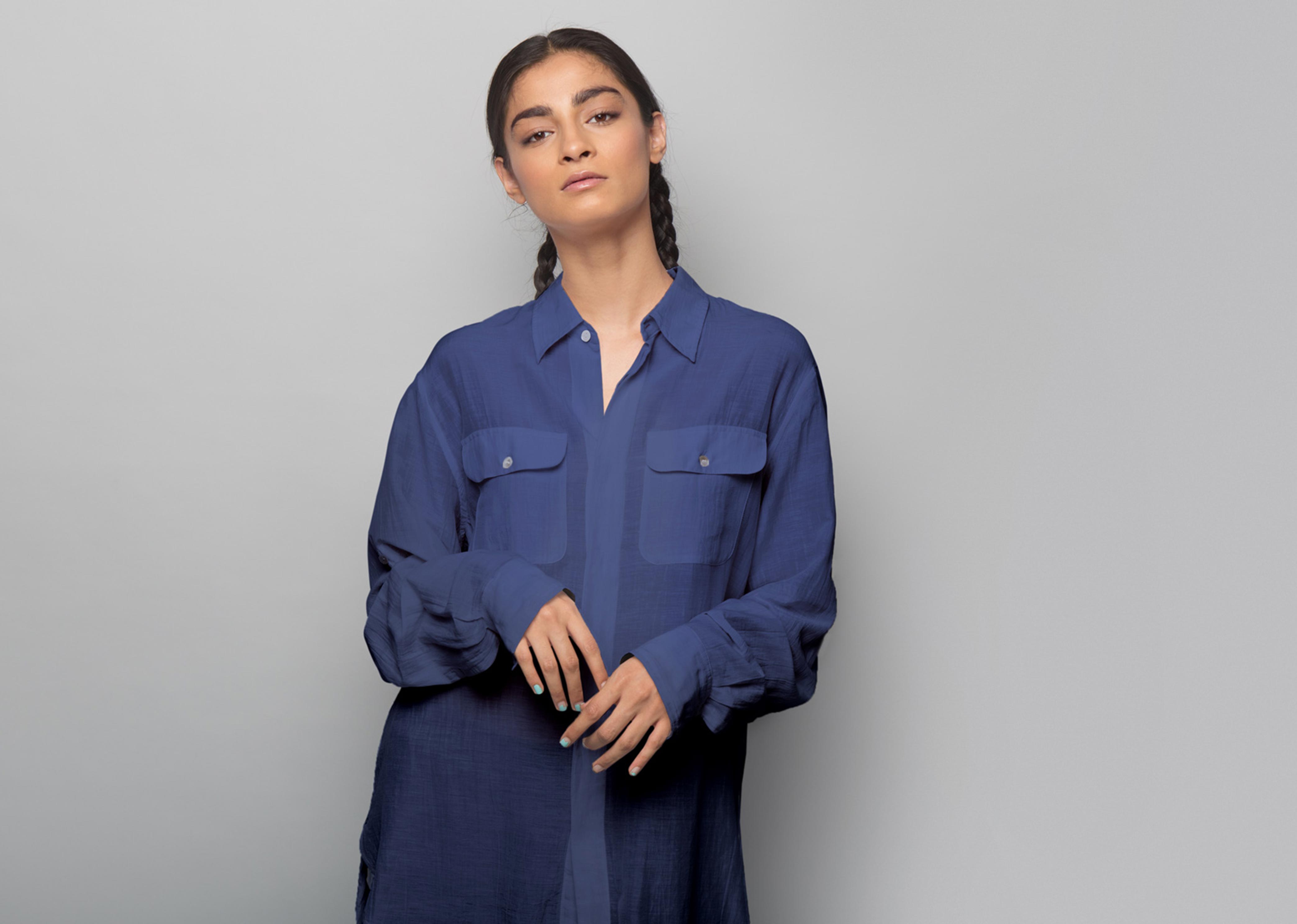 Ukiyo Cotton Silk Shirt - Indigo
