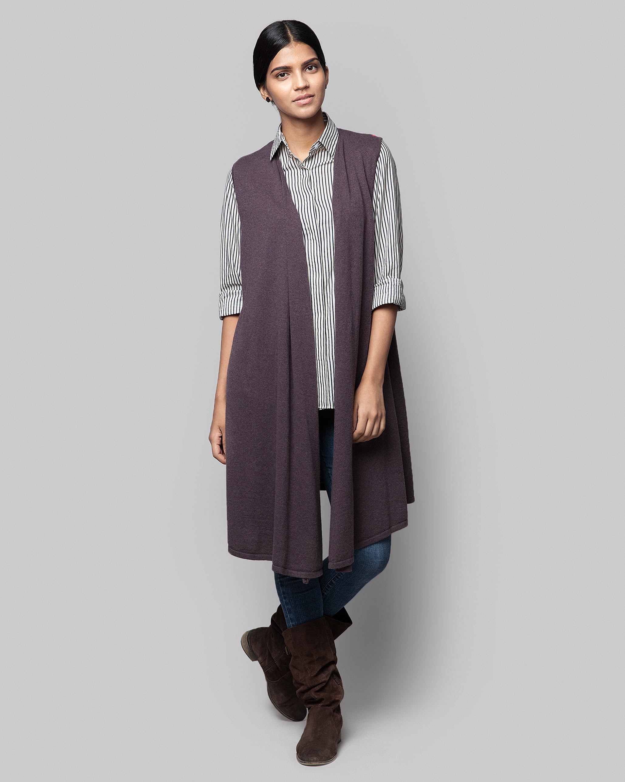 Victoria Sleeveless Wrap - Purple