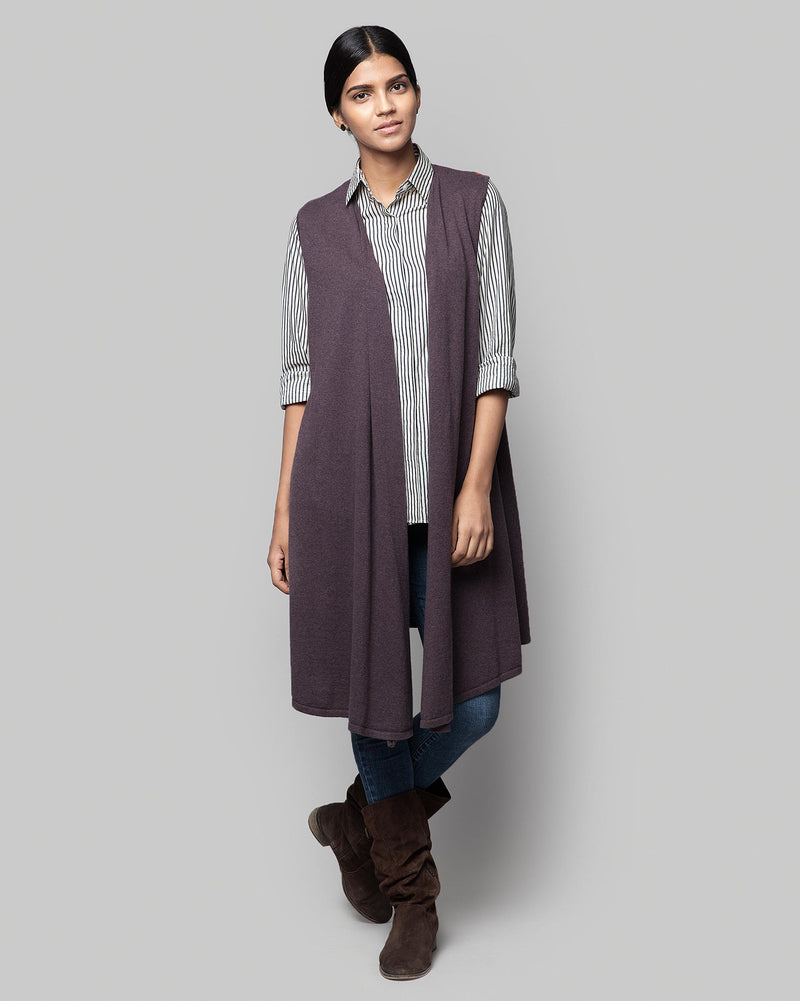 Victoria Sleeveless Wrap - Purple