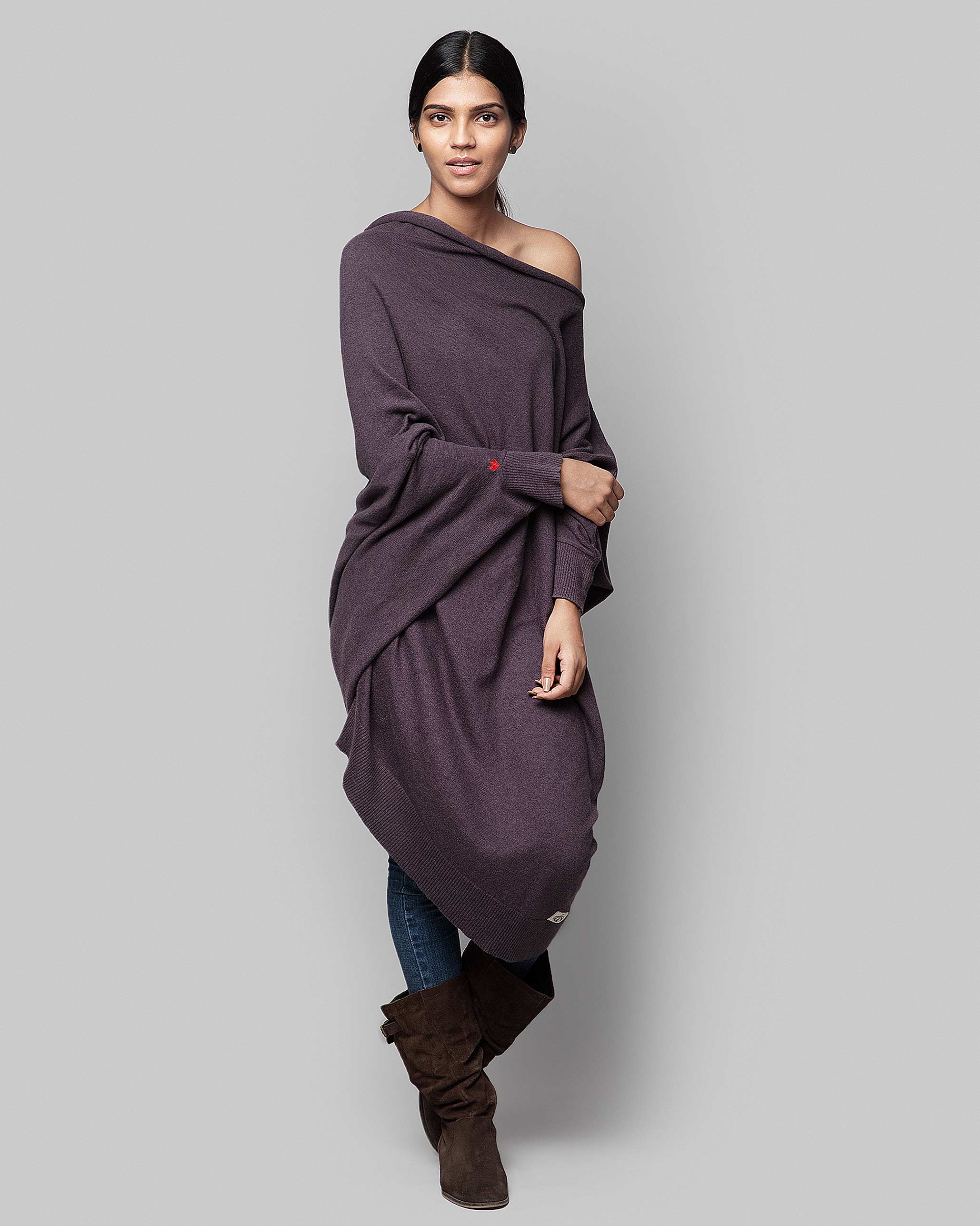 Victoria Slouchy Pullover - Purple