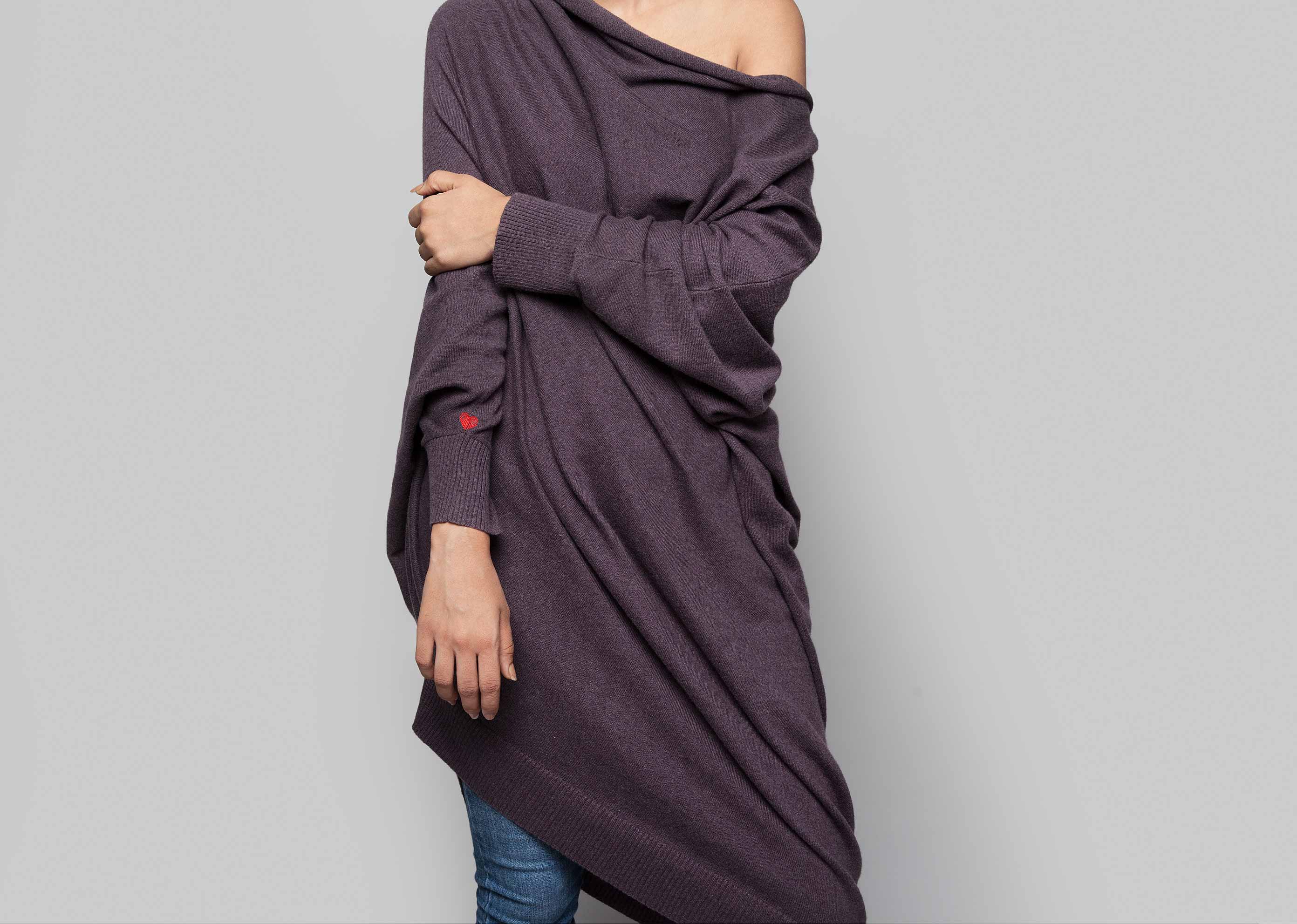 Victoria Slouchy Pullover - Purple